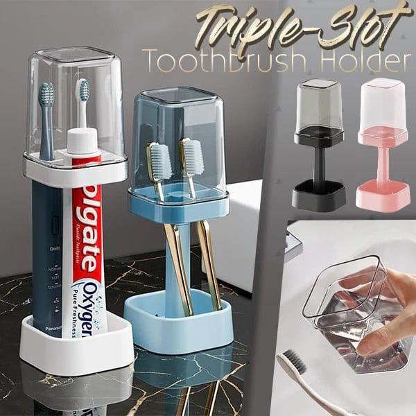 🪥 Stylish Toothbrush Holder with Cover