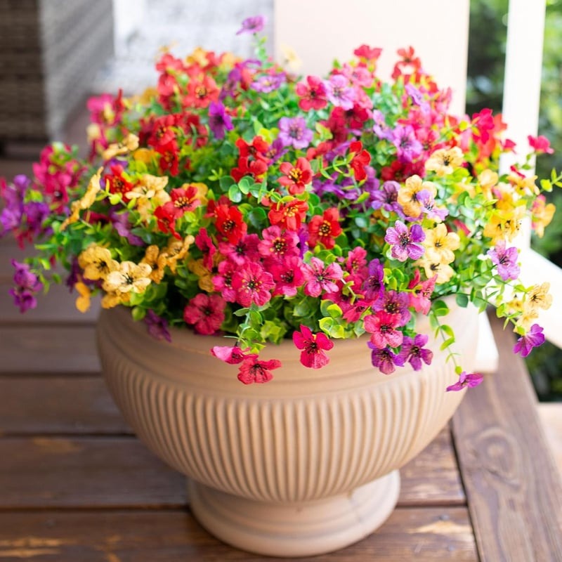 💥Upgraded High-Grade Material💐UV Resistant Fade-Free Colourful Artificial Flower