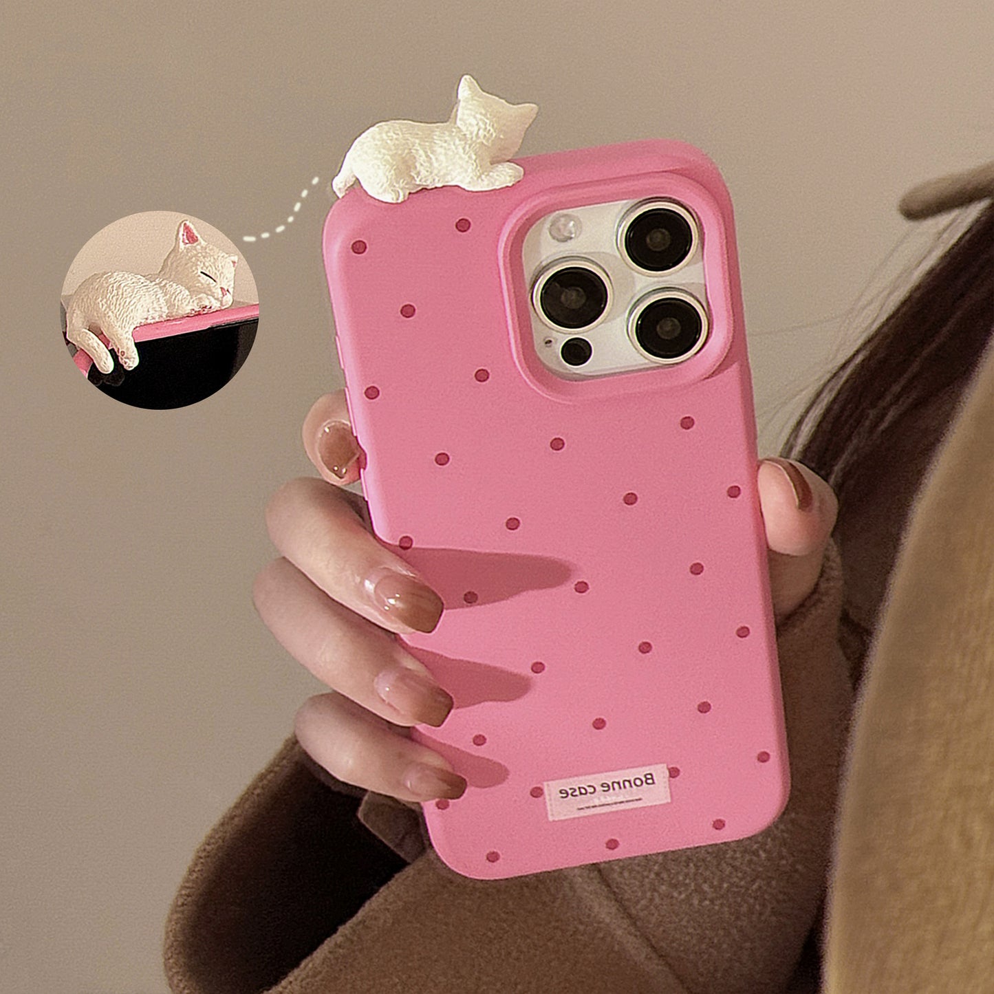 Suitable for iPhone case 3D cat iPhone 16