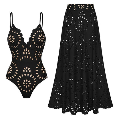 High-end Two Piece Swimsuit and Skirt