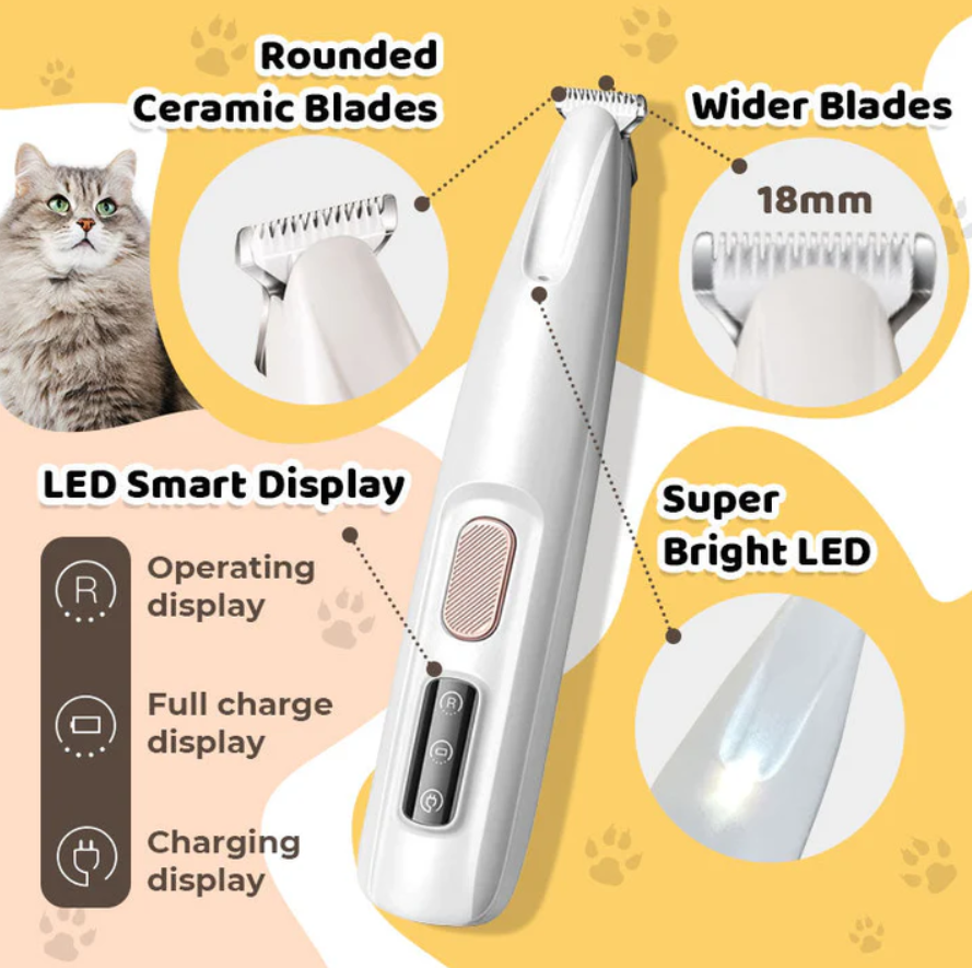 ⏰ Limited-time offer today only! 💥⏳Waterproof Rechargeable Pet Shaver with LED Light