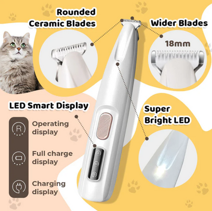 ⏰ Limited-time offer today only! 💥⏳Waterproof Rechargeable Pet Shaver with LED Light