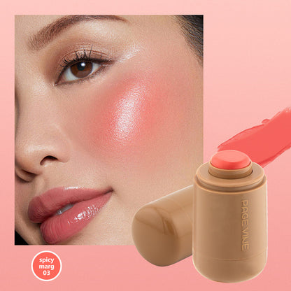 3-In-1 Natural Matte Blush Stick For Cheeks, Eyes, And Lips, Hydrating Formula (0.18 Ounce/pc)