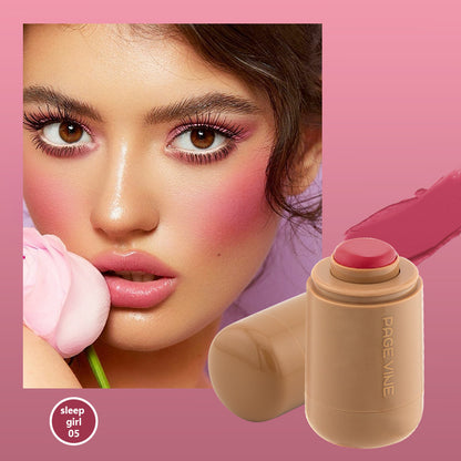 3-In-1 Natural Matte Blush Stick For Cheeks, Eyes, And Lips, Hydrating Formula (0.18 Ounce/pc)