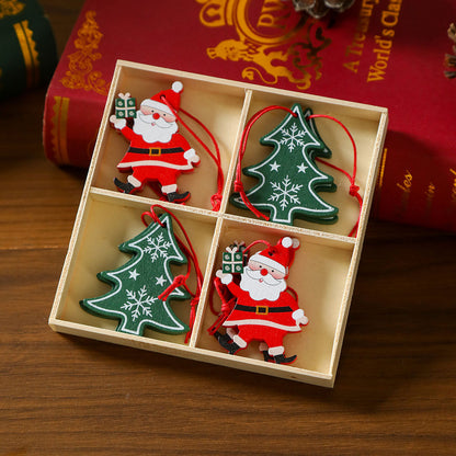 12 Pieces Christmas Wooden Hanging Ornaments