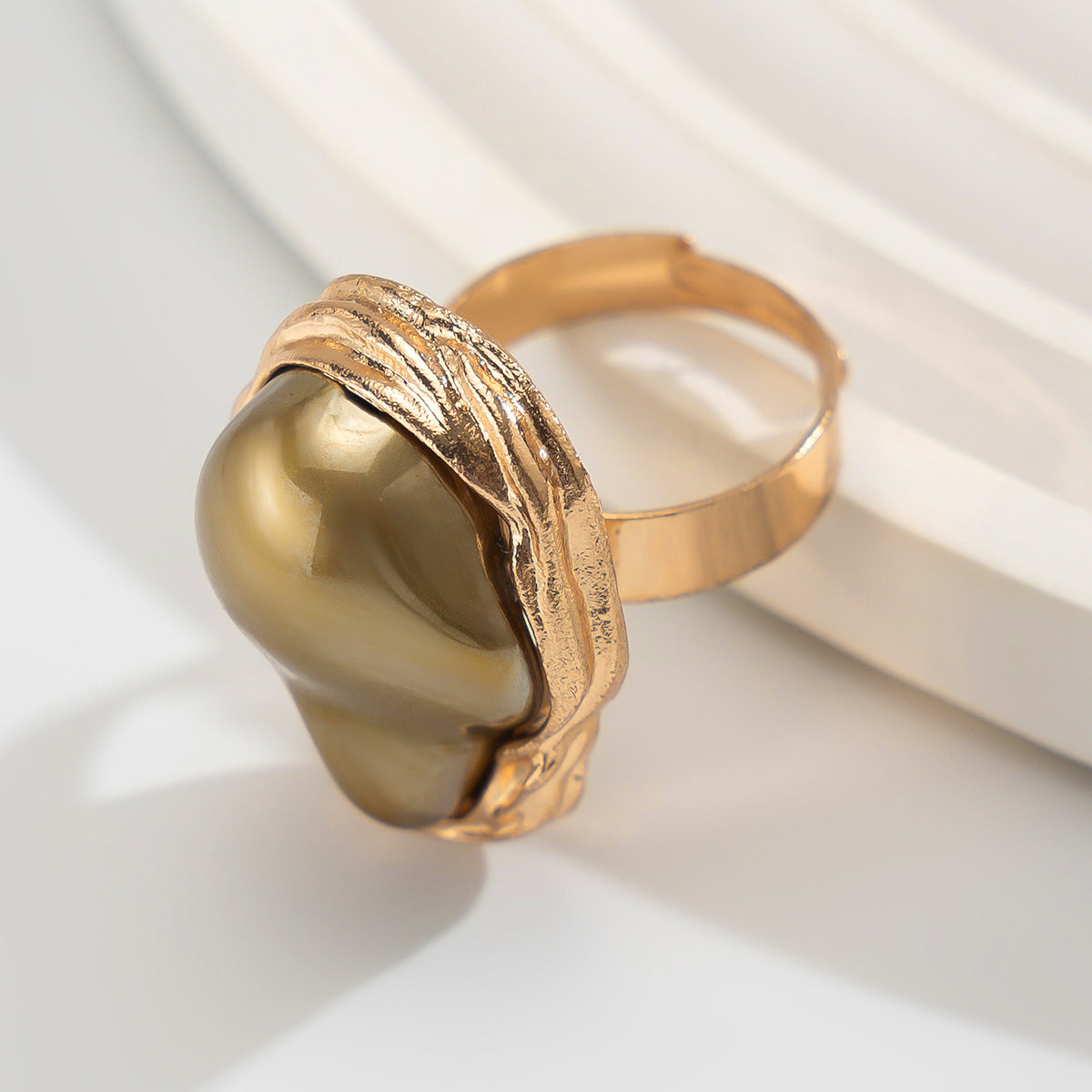 Baroque Shaped Pearl Ring