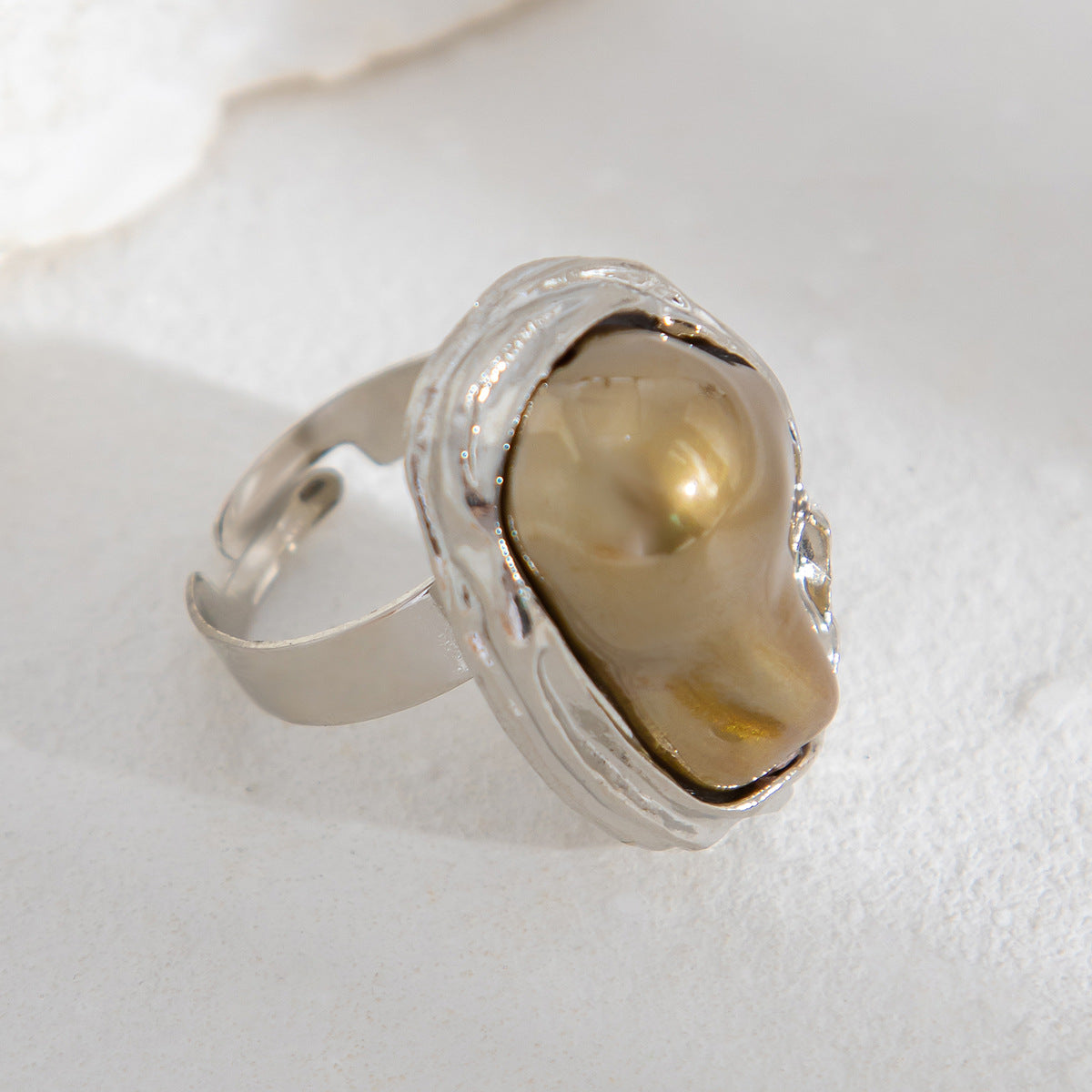 Baroque Shaped Pearl Ring