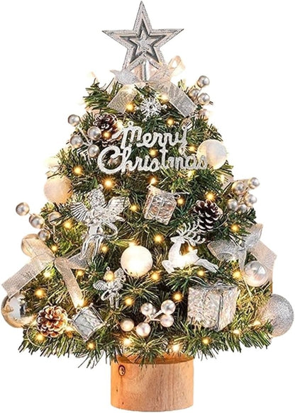(Free Shipping) Christmas Table Decor Small Christmas Tree with Lights