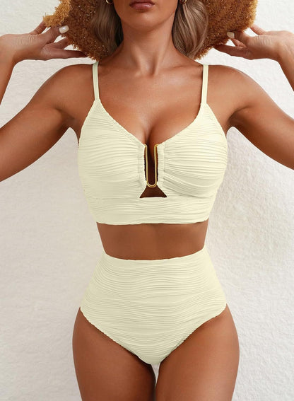 Textured Fitted Bikini