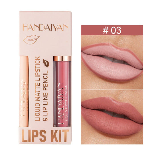 Non-stick Cup Velvety Lipstick Makeup Kit