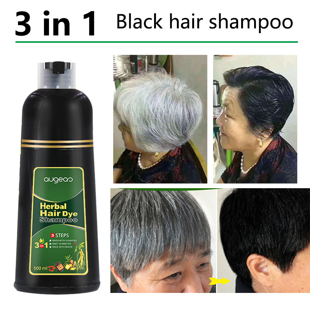 500ML Herbal Natural Plant Conditioning Hair Dye Shampoo