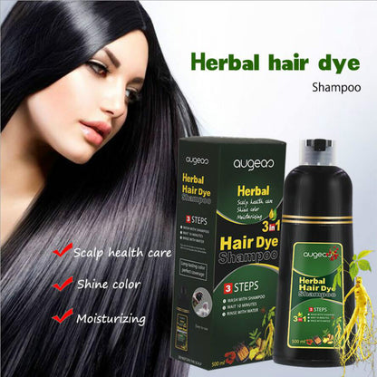 500ML Herbal Natural Plant Conditioning Hair Dye Shampoo