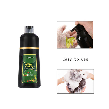 500ML Herbal Natural Plant Conditioning Hair Dye Shampoo