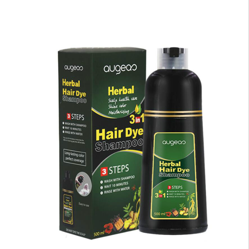 500ML Herbal Natural Plant Conditioning Hair Dye Shampoo