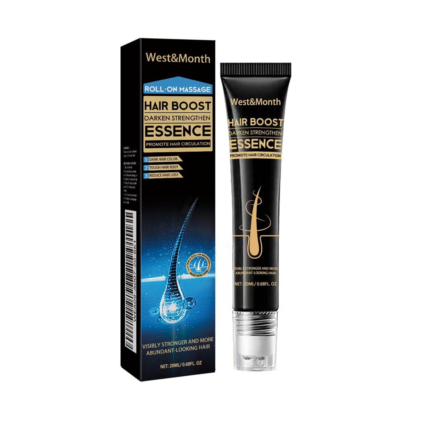 Hair Boost Darken Strengthen Essence For Roll-on Massage