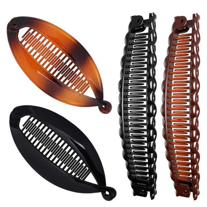 4pcs Vintage Fishtail Hair Clips Set
