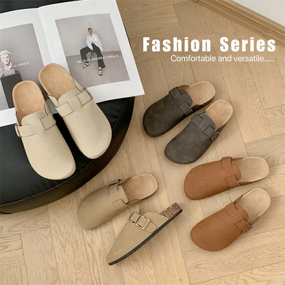 Clogs Slip-on Potato Shoes Leather Mules