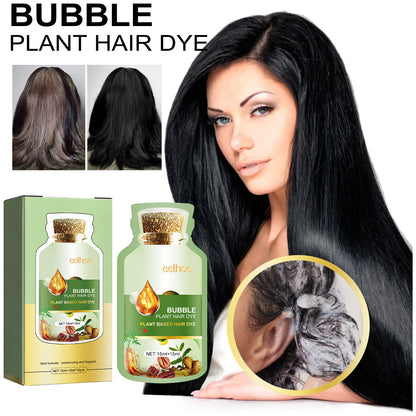 10PCS Plant Bubble Hair Dye Shampoo