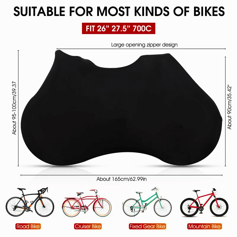 Bike Cover with Full Zip – Dustproof & Stretchable