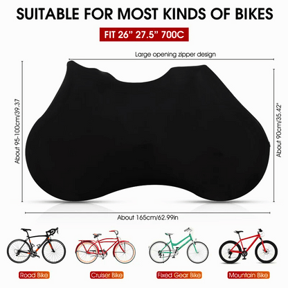 Bike Cover with Full Zip – Dustproof & Stretchable