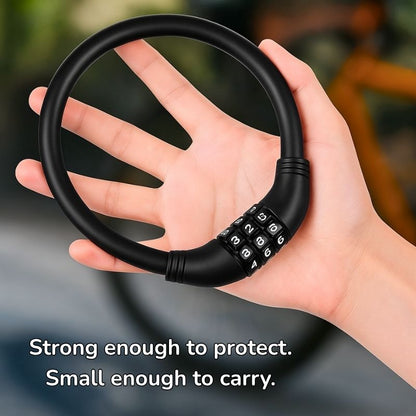Bike Lock with 4-Digit Code – Lightweight Anti-Theft Cable for Daily Rides