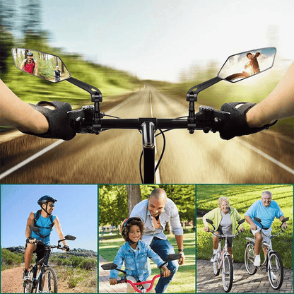 Adjustable Bike Mirror – Wide-Angle Rear View for Safe Cycling - 1 Pair