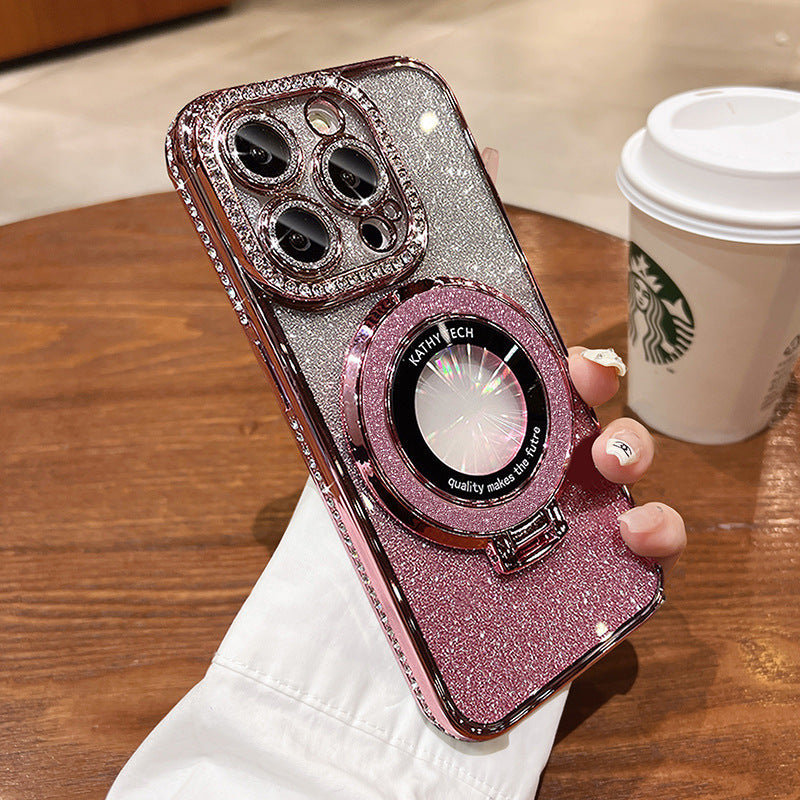 For iPhone case with magnetic bracket