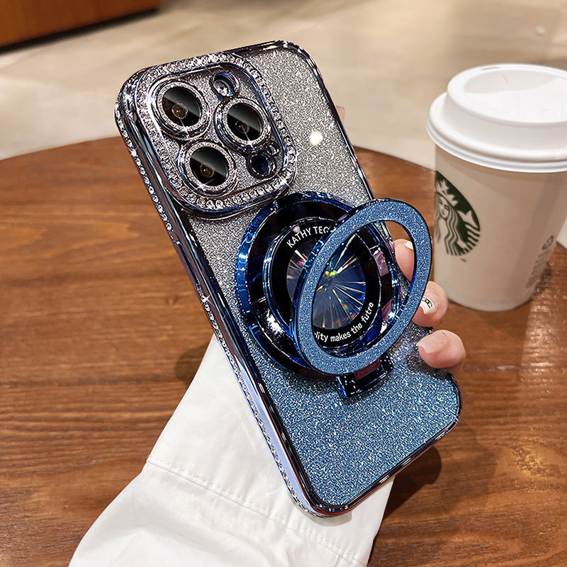 For iPhone case with magnetic bracket