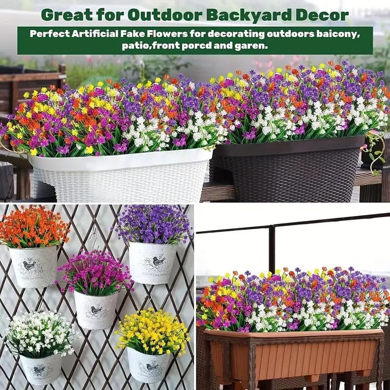 💥Upgraded High-Grade Material💐UV Resistant Fade-Free Colourful Artificial Flower