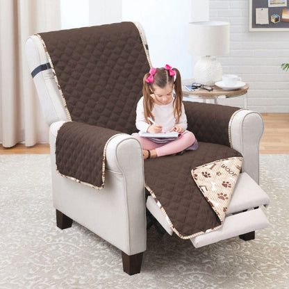 Extra Large Quilted Recliner Protector With Pockets