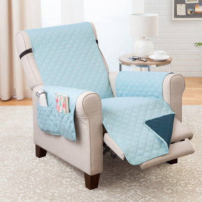 Extra Large Quilted Recliner Protector With Pockets