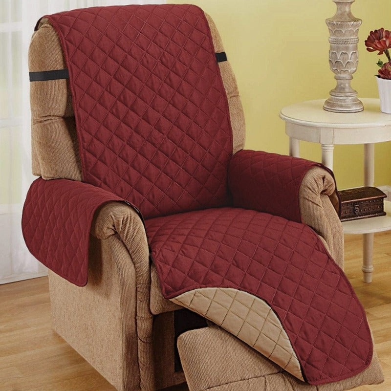 Extra Large Quilted Recliner Protector With Pockets