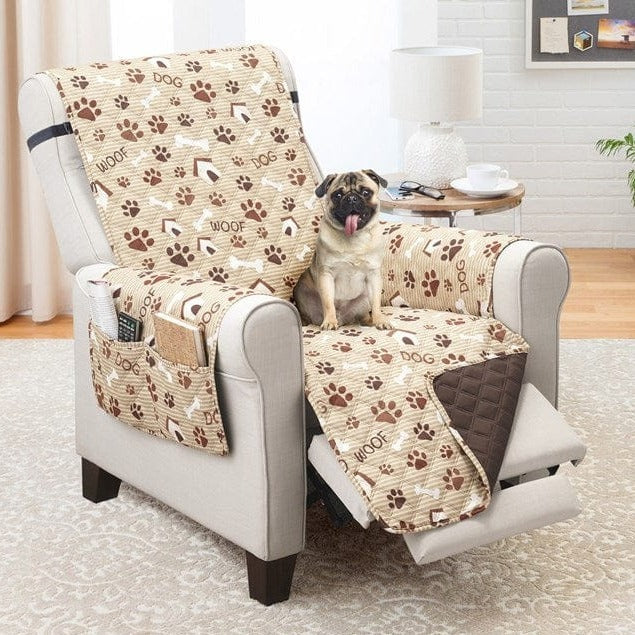 Extra Large Quilted Recliner Protector With Pockets