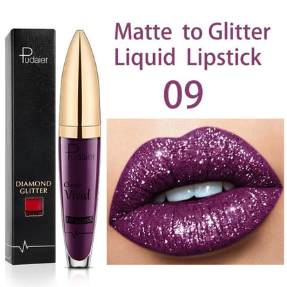 [Free shipping within Europe] Diamond Lip Gloss Matte To Glitter Liquid Lipstick Waterproof🎁