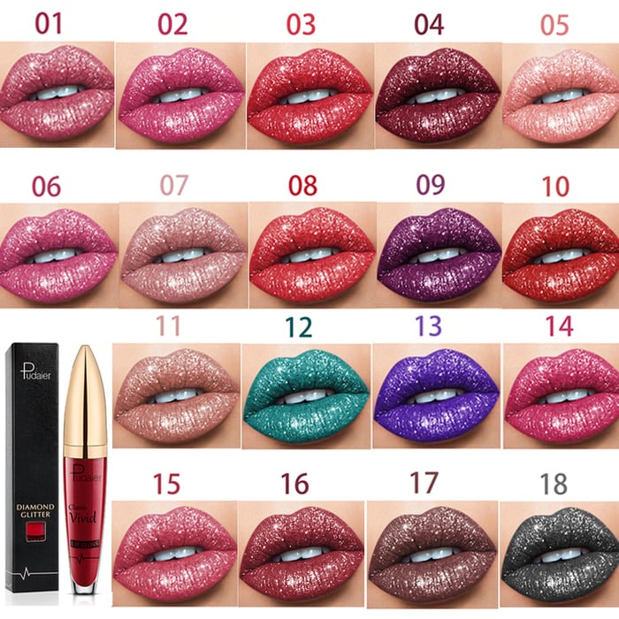 [Free shipping within Europe] Diamond Lip Gloss Matte To Glitter Liquid Lipstick Waterproof🎁