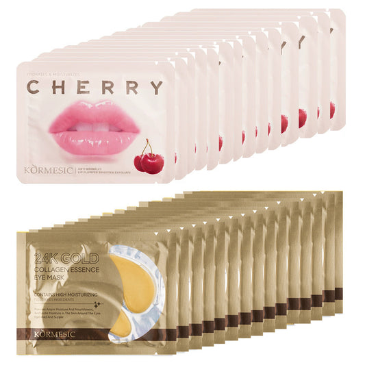 30PCS Eye Patches &  Lip Masks