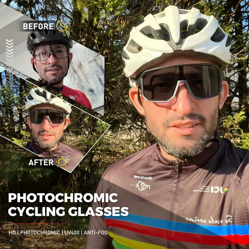 Photochromic Bike Glasses – UV400 & Anti-Fog