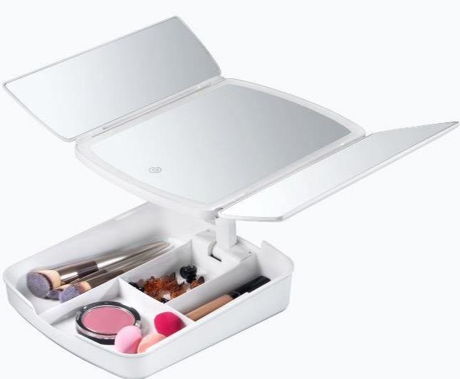 My Foldaway Lighted Makeup Vanity Mirror Tri-fold