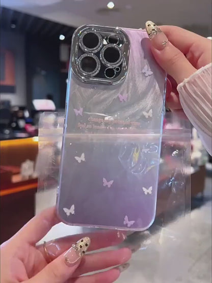 For IPhone Cases Gradient purple butterfly