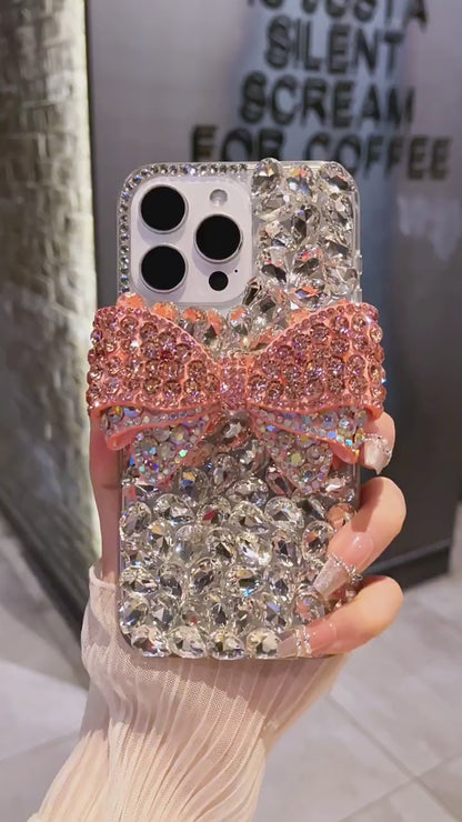 IPhone Case Handmade Bow Rhinestone
