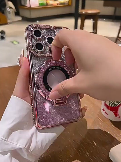 For iPhone case with magnetic bracket