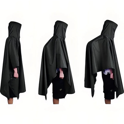Bike Rain Poncho – Waterproof Cape for Cyclists with Hood & Coverage