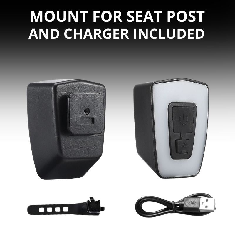 Clip-On Bike Tail Light – USB Rechargeable, 8 Flash Modes