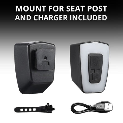 Clip-On Bike Tail Light – USB Rechargeable, 8 Flash Modes