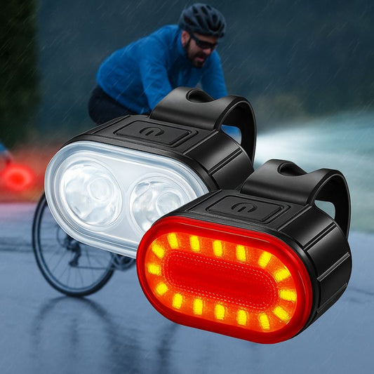 LED Bike Light Set – Front & Rear USB Rechargeable Lights