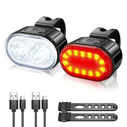 LED Bike Light Set – Front & Rear USB Rechargeable Lights
