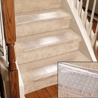 2 Pc. Non-Slip See Through Vinyl Carpet Stair Treads