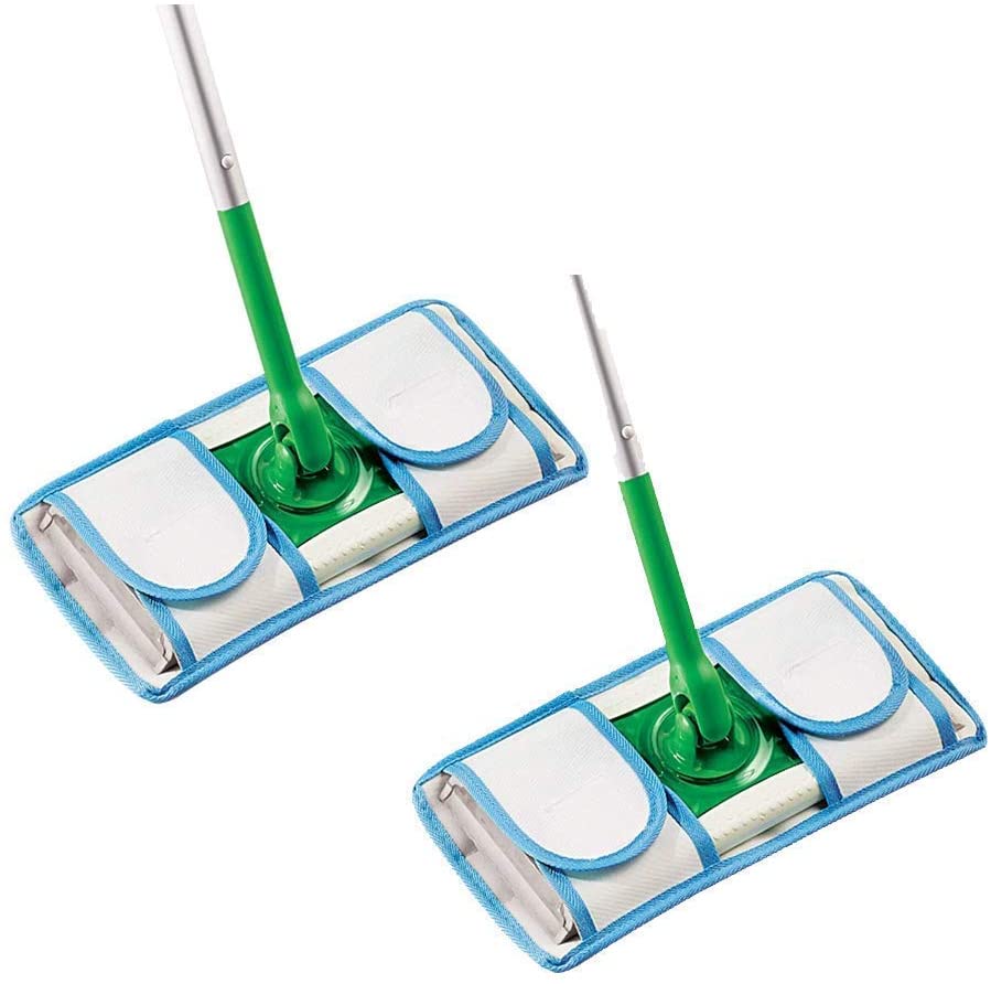 Set of 2 Reusable Microfiber Mop Pads