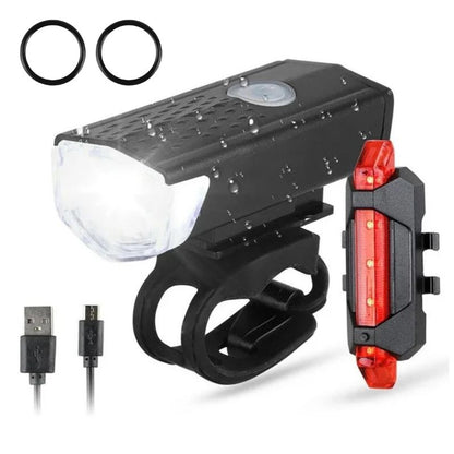 Bike Light Combo – USB Front & Rear Lights